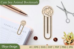 Sea Animal Bookmark Papercut Svg | Bookmark Laser Cut File Product Image 1