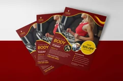 Gym Fitness Club Flyer. Canva, Word and Psd Product Image 3