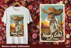 Easter Western Bundle, Retro Easter Sublimation PNG Product Image 5