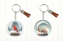 Christmas Keychain Bundle. Round Keychain Sublimation PNG Product Image 5