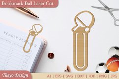 8 Design Ball Sports Bookmark Papercut Bundle | Bookmark Svg Product Image 8