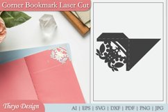 Mandala Corner Bookmark Design Svg | Bookmark Laser cut Product Image 1
