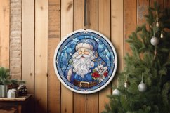 Stained Glass Merry Santa 14 PNGs Christmas Sublimation Product Image 7