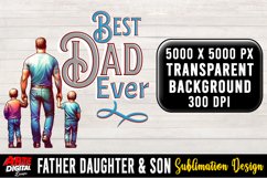 Father Daughter &amp; Son Sublimation Clipart | father's day #40 Product Image 1
