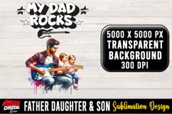 Father Daughter &amp; Son Sublimation Clipart | father's day #43 Product Image 1