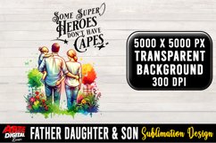 Father Daughter &amp; Son Sublimation Clipart | father's day #45 Product Image 1