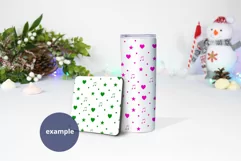 Skinny tumbler & Coaster Christmas Mockup, Winter Snowman Product Image 2
