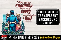 Father Daughter &amp; Son Sublimation Clipart | father's day #47 Product Image 1
