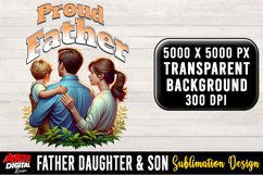 Father Daughter &amp; Son Sublimation Clipart | father's day #48 Product Image 1