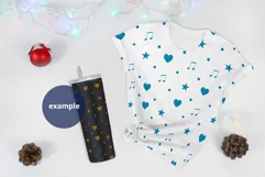 White T-shirt and Black Tumbler Christmas Mockup, PSD Mockup Product Image 2
