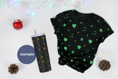 Black T-shirt and Black Tumbler Christmas Mockup, PSD Mockup Product Image 2