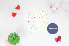 Four Round Coasters Saint Valentine's day Mockup, PSD Mockup Product Image 2