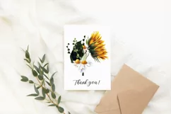 Watercolor sunflower bouquet clipart. Sublimation PNG Product Image 6