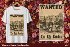 Easter Western Bundle, Retro Easter Sublimation PNG Product Image 6