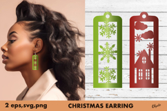 Earrings Christmas Bundle SVG, EPS, PNG Product Image 6
