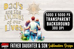 Father Daughter &amp; Son Sublimation Clipart | father's day #50 Product Image 1