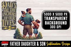 Father Daughter &amp; Son Sublimation Clipart | father's day #51 Product Image 1