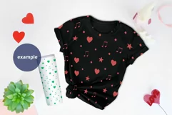 Black T-shirt and White Tumbler St Valentine's day Mockup Product Image 2