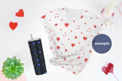 White T-shirt and 20 oz Tumbler St Valentine's day Mockup Product Image 2
