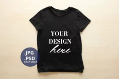 Black Woman t-shirt Unisex Mockup, PSD Mockup Neutral Product Image 1