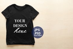 Women's Black t-shirt Mockup with empty space, Unisex Mockup Product Image 1