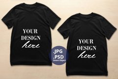 Two Black T-shirts Mockup, Large size Men's t-shirt Mockup Product Image 1