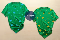 Two Green T-shirts for Woman Mockup, Women's t-shirt Mockup Product Image 2
