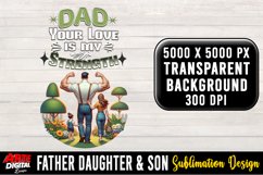 Father Daughter &amp; Son Sublimation Clipart | father's day #57 Product Image 1