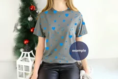 Gray Christmas T-shirt Mockup On Young Woman, PSD Mockup Product Image 2