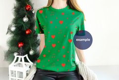 Green Christmas T-shirt Mockup On Young Woman, PSD Mockup Product Image 2