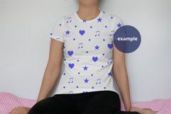 White T-shirt Mockup on Woman, Plain Background PSD Mockup Product Image 2