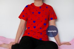 Red T-shirt Mockup on Woman, Plain Background PSD Mockup Product Image 2