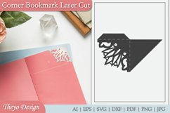 21 Design Mandala Corner Bookmark Svg | Bookmark Laser cut Product Image 14