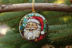 Stained Glass Merry Santa 14 PNGs Christmas Sublimation Product Image 9