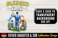 Father Daughter &amp; Son Sublimation Clipart | father's day #63 Product Image 1