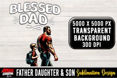 Father Daughter &amp; Son Sublimation Clipart | father's day #65 Product Image 1