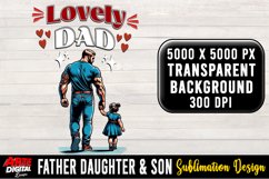 Father Daughter &amp; Son Sublimation Clipart | father's day #67 Product Image 1