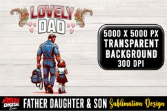 Father Daughter &amp; Son Sublimation Clipart | father's day #68 Product Image 1