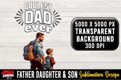 Father Daughter &amp; Son Sublimation Clipart | father's day #69 Product Image 1