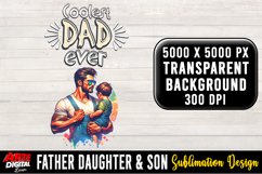 Father Daughter &amp; Son Sublimation Clipart | father's day #70 Product Image 1