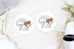 Faith, Hope Love png file, Christian quote clip art Product Image 3