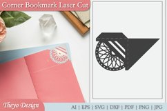 Mandala Corner Bookmark Design Svg | Bookmark Laser cut Product Image 1