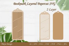 10 Bookmark laser file, Bookmark Layered Papercut Bundle Product Image 9