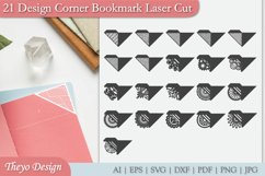 21 Design Mandala Corner Bookmark Svg | Bookmark Laser cut Product Image 1