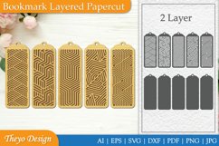 Bookmark Layered Papercut Svg | Bookmark Laser Cut Product Image 1