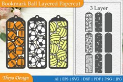 Bookmark Ball Layered Papercut Svg | Bookmark Laser Cut Product Image 1