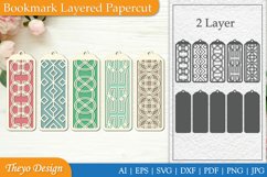 Bookmark Layered Papercut Svg | Bookmark Laser Cut Product Image 1