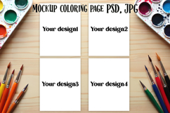 Coloring page mockup | PSD file | Coloring book mockup Product Image 1