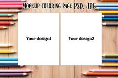 Coloring page mockup | PSD file | Coloring book mockup Product Image 1