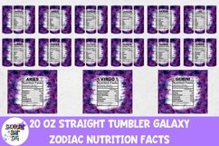20 OZ Straight Tumbler Galaxy Zodiac Nutrition Facts Product Image 1